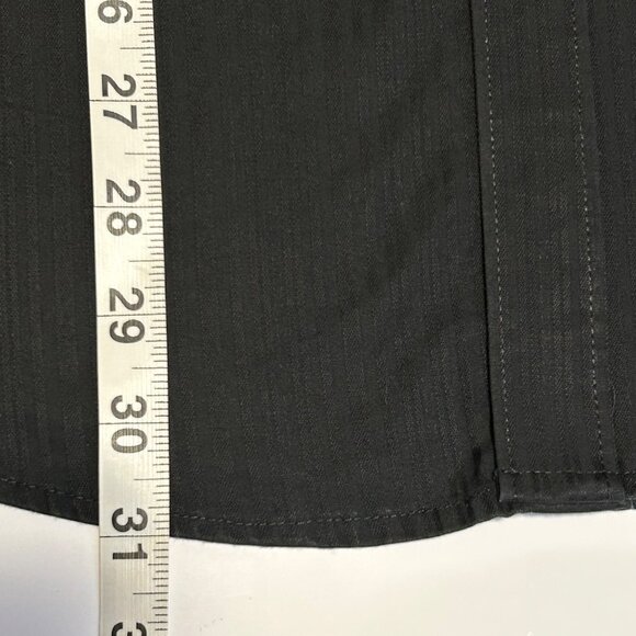 Men's Structure Medium (38-40) Black Pinstriped Button-up Long Sleeve Shirt - Picture 6 of 10
